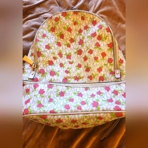 Michael Kors Leather Backpack Floral Print